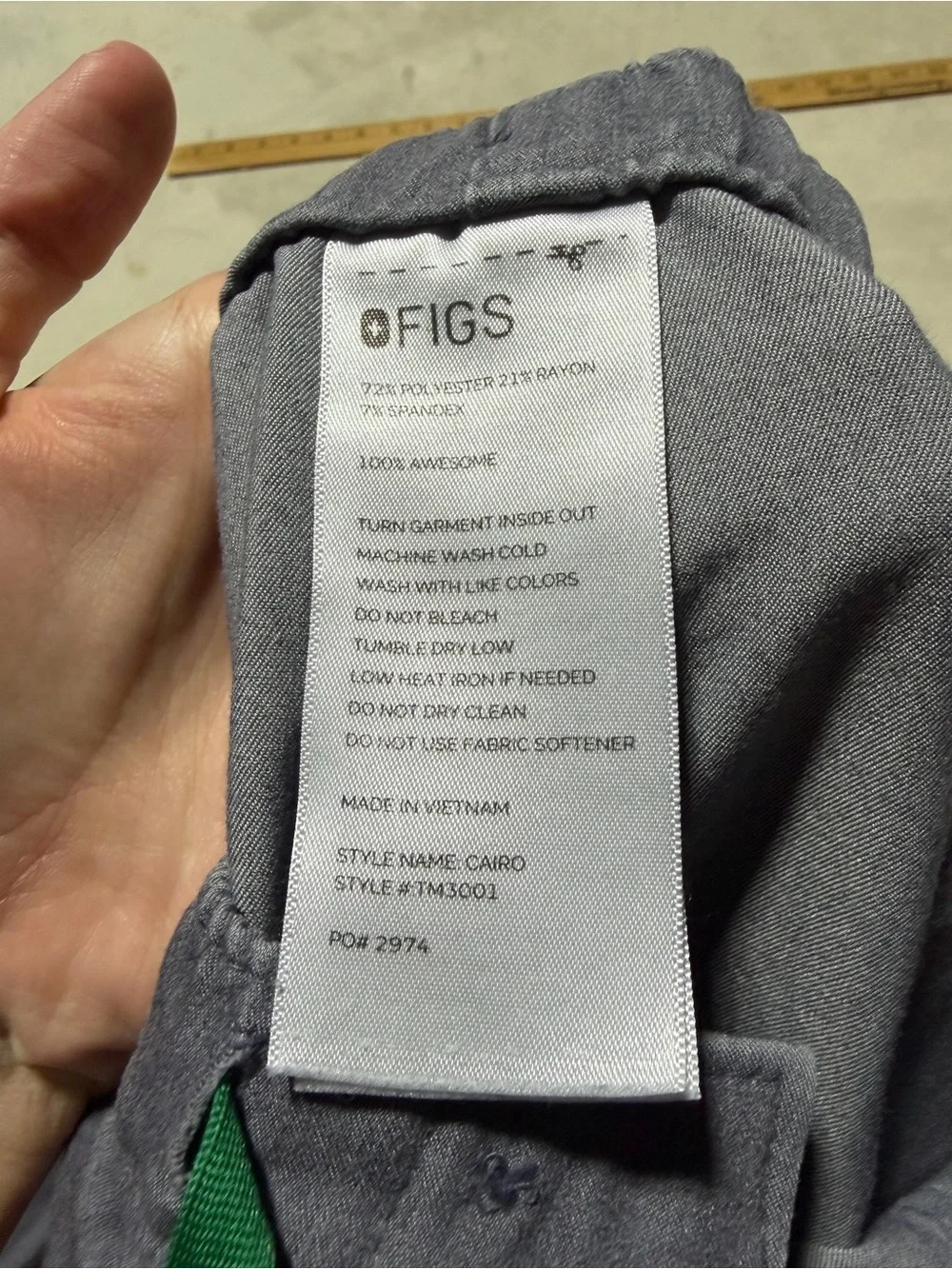Figs Grey Utility Drawstring scrub Pants cairo XL